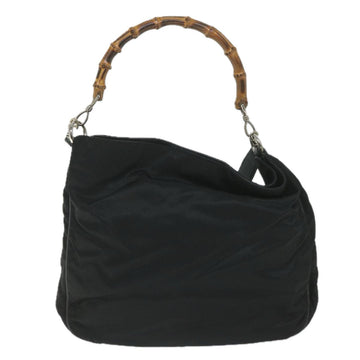 GUCCI Bamboo Shoulder Bag Nylon 2way Black bs9242