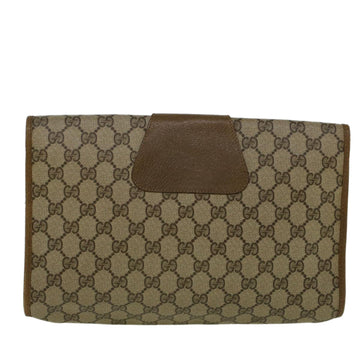 GUCCI GG Supreme Web Sherry Line Clutch Bag Red Beige 89 01 031 bs9444