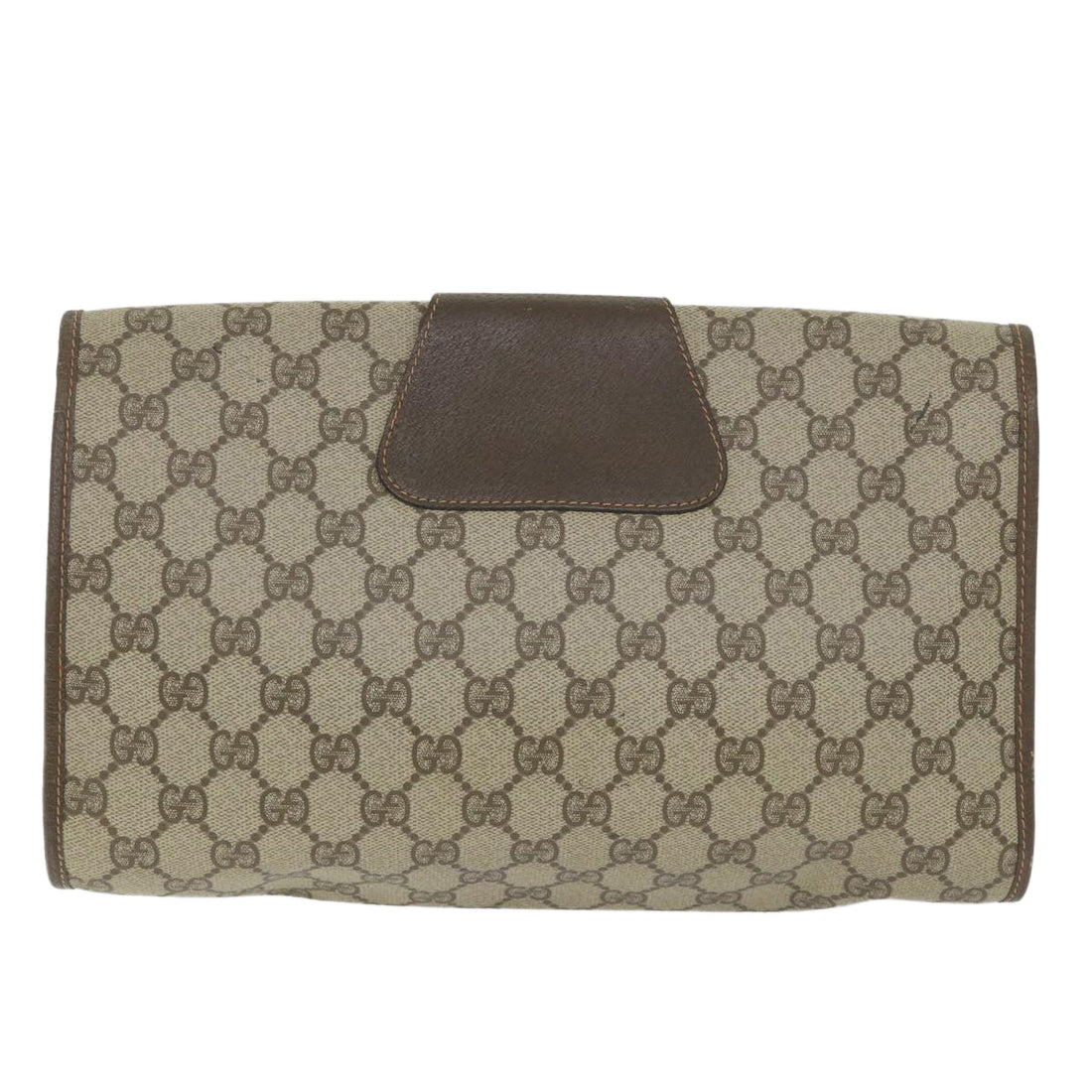GUCCI GG Supreme Web Sherry Line Clutch Bag Red Beige 156 01 031 bs9677