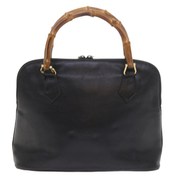 GUCCI Bamboo Shoulder Bag Leather Black 000 0289 200110 bs9692