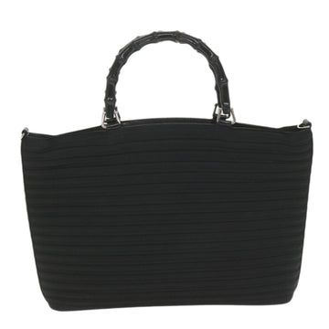 GUCCI Bamboo Tote Bag Canvas Black 002 1998 0352 bs9735