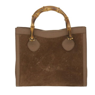 GUCCI Bamboo Hand Bag Suede Brown 082 2853 0260 0 bs9787