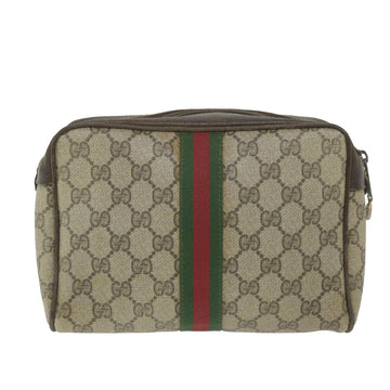 GUCCI GG Supreme Web Sherry Line Clutch Bag Beige Red 63 014 3553 bs9830