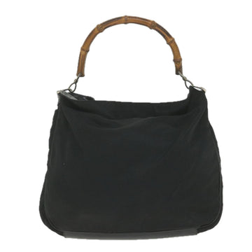 GUCCI Bamboo Shoulder Bag Canvas 2way Black 001 2123 1577 bs9929