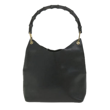 GUCCI Bamboo Shoulder Bag Leather Black 001 2058 1880 0 bs9981