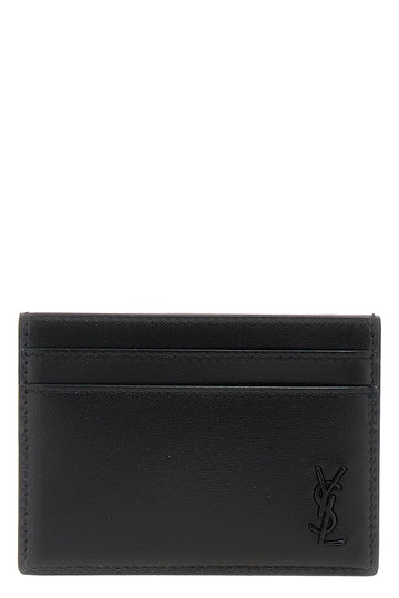 Saint Laurent Men Logo Leather Cardholder