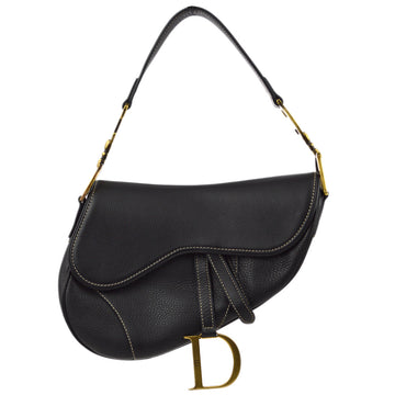 Christian Dior 2002 Black Saddle Handbag