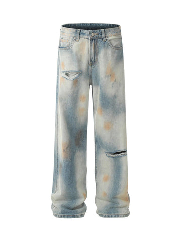 Makersluxe Distressed Street Hip-Hop Jeans