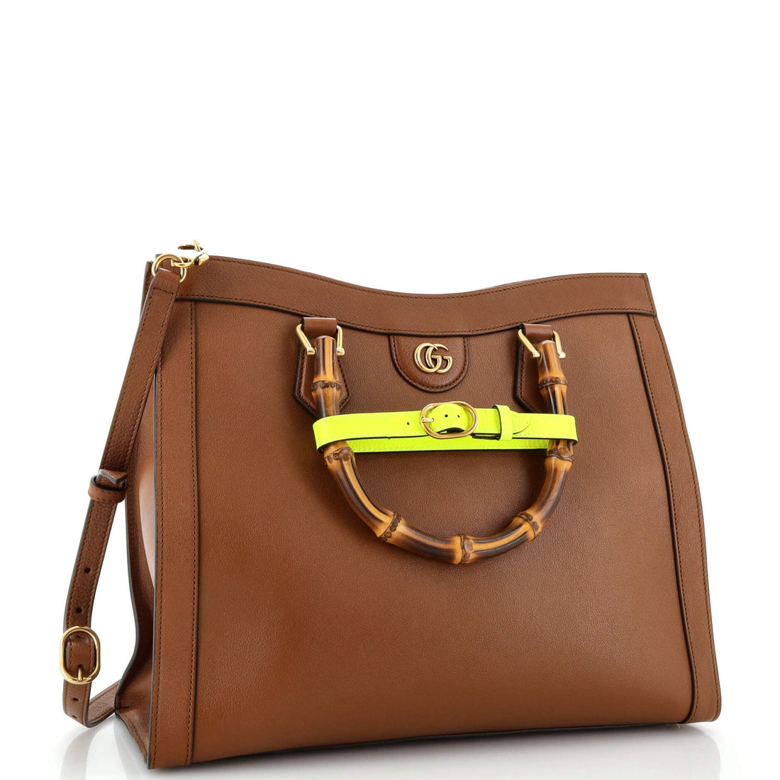 Diana NM Bamboo Handle Tote Leather Medium