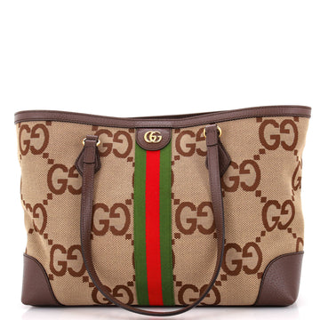 Ophidia Shopping Tote Jumbo GG Canvas Medium
