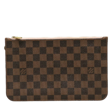 Louis Vuitton Neverfull Pouch Clutch in Damier Brown N41603