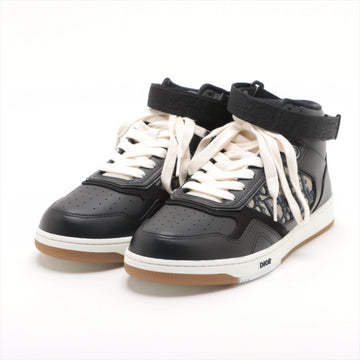 Dior B27 Leather X Fabric High-Cut Sneaker 41  Black FA1220 Obrick