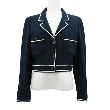 Chanel 1995 Spring CC-buttons bouclé cropped jacket #44