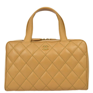 Chanel 2001-2003 Beige Calfskin Wild Stitch Tote 33