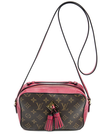 Louis Vuitton Brown & Magenta Monogram Canvas Saintonge ( )