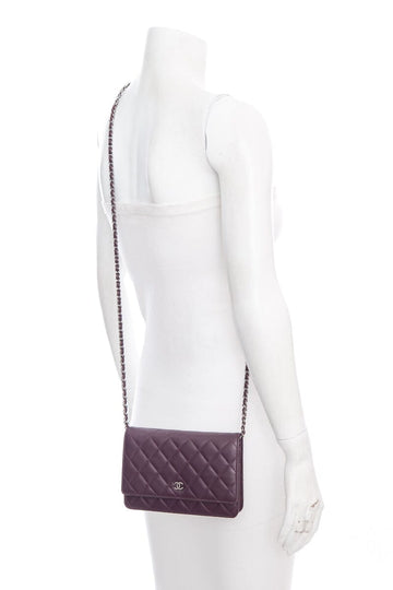 Chanel 2011 Bordeaux Lambskin Wallet on Chain Cross-Body