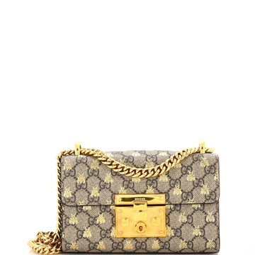 Padlock Shoulder Bag Printed GG Coated Canvas Small