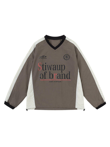 Makersluxe Retro Patchwork Long-sleeved T-shirt