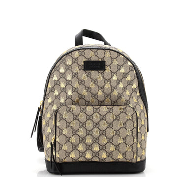 Zip Pocket Backpack Printed GG Coated Canvas Small