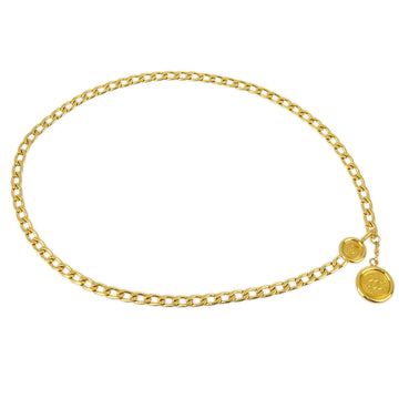 Chanel Medallion Chain Belt Gold 95A Small Good