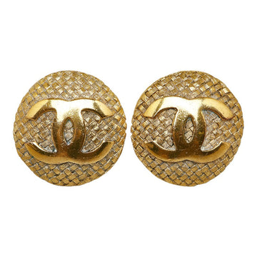 Chanel Vintage Wrapped Decacoco Cocomark Rage Earring Gold  Ladies CHANEL