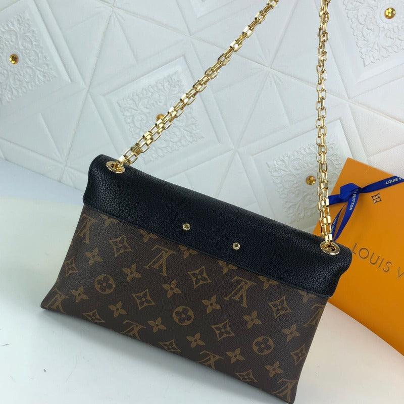 Makersluxe - Canvas Pallas Chain Shoulder Bag Black