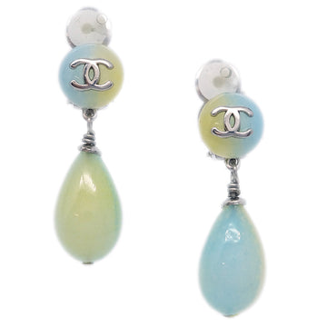 Chanel Dangle Earrings Light Blue 99P