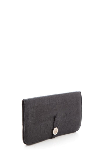 Hermès Black Dogon Long Wallet