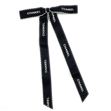 Chanel Bow Brooch Pin Black