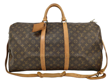 Louis Vuitton Keepall Bandouliere 55  Canvas Travel Bag ()