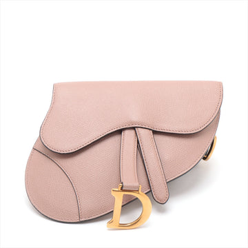 Christian Dior Saddle Leather Body Bag Pink