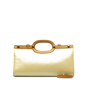 Louis Vuitton Verney Roxbury Drive Handbag 2WAY M91374 Pearl White Patent Leather Lady Louis Vuitton