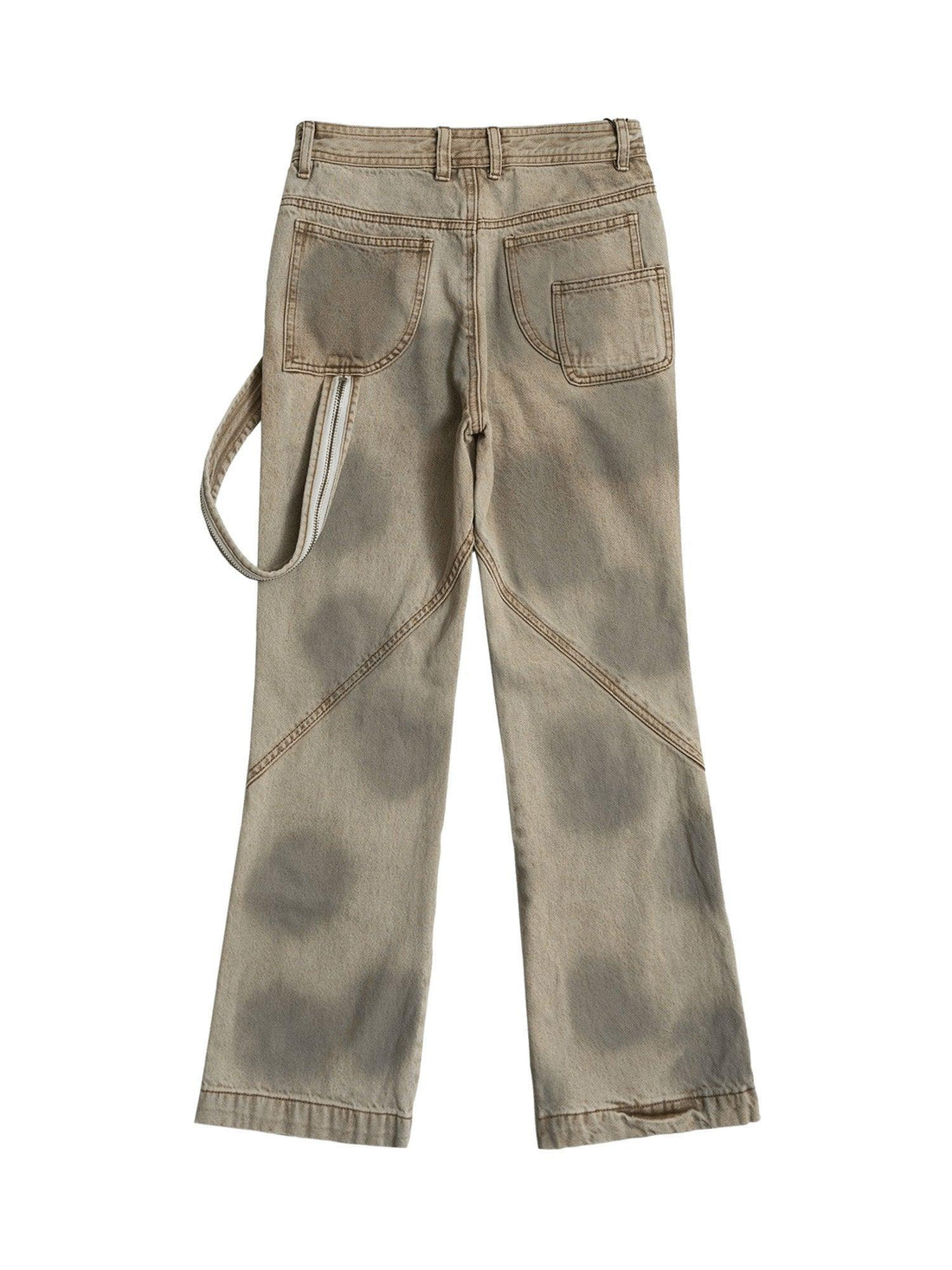 Makersluxe Street Hip-Hop Loose Nostalgic Washed Jeans