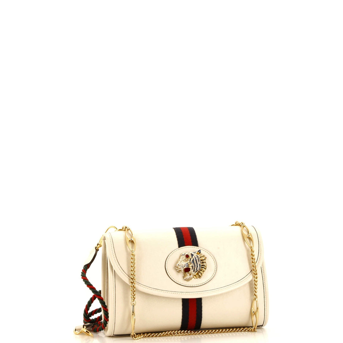Rajah Web Chain Shoulder Bag Leather Small