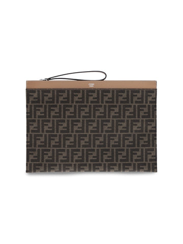 Fendi Men Ff' Large Flat Pouch