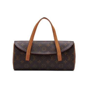 Louis Vuitton Monogram Sonatine Handbag Monograms Brown  Leather Handbag  Handbag Ladies Handbags Hybrid