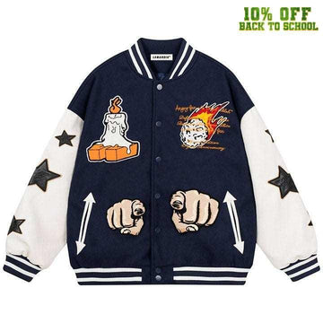 Makersluxe® Star Varsity Jacket Class of Candles