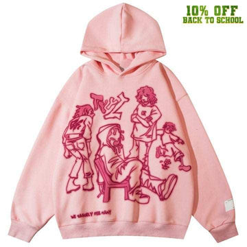Makersluxe® Y2K Cartoon Graphic Hoodie