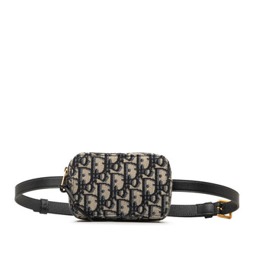 Dior Trotter Belt Bag Waist Bag Navy Gr Canvas Leather  Dior