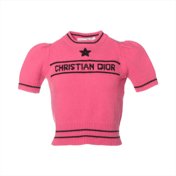 Christian Dior Wool X Cashmere y s F38  Pink Logo Stitch Cropdo 224S09AM308