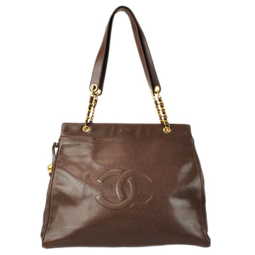 Chanel 1994-1996 Tote 40 Brown Caviar
