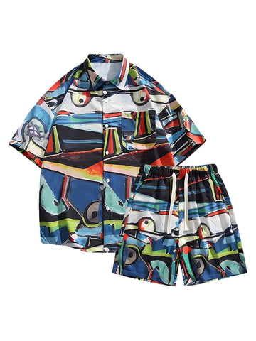 Makersluxe American Retro Fun Print Casual Set