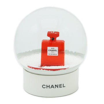 CHANEL CHANEL Snowdome Obje Novelty Non-Selling No.5 Perfume Bottle White White Red Red