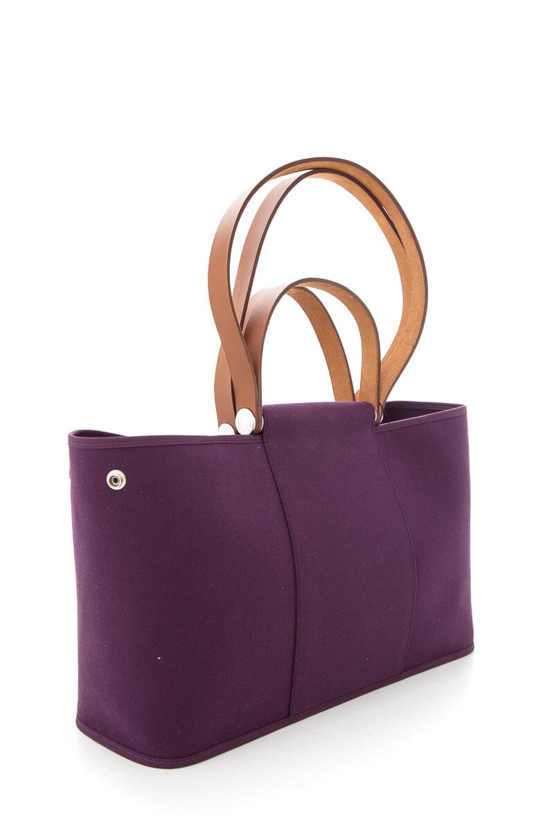 Hermès Purple Toile Officier Cabag Elan Handbag
