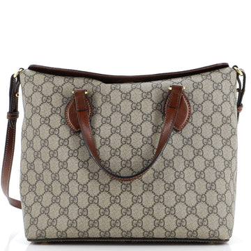 Signature Fold Over Tote GG Coated Canvas Medium