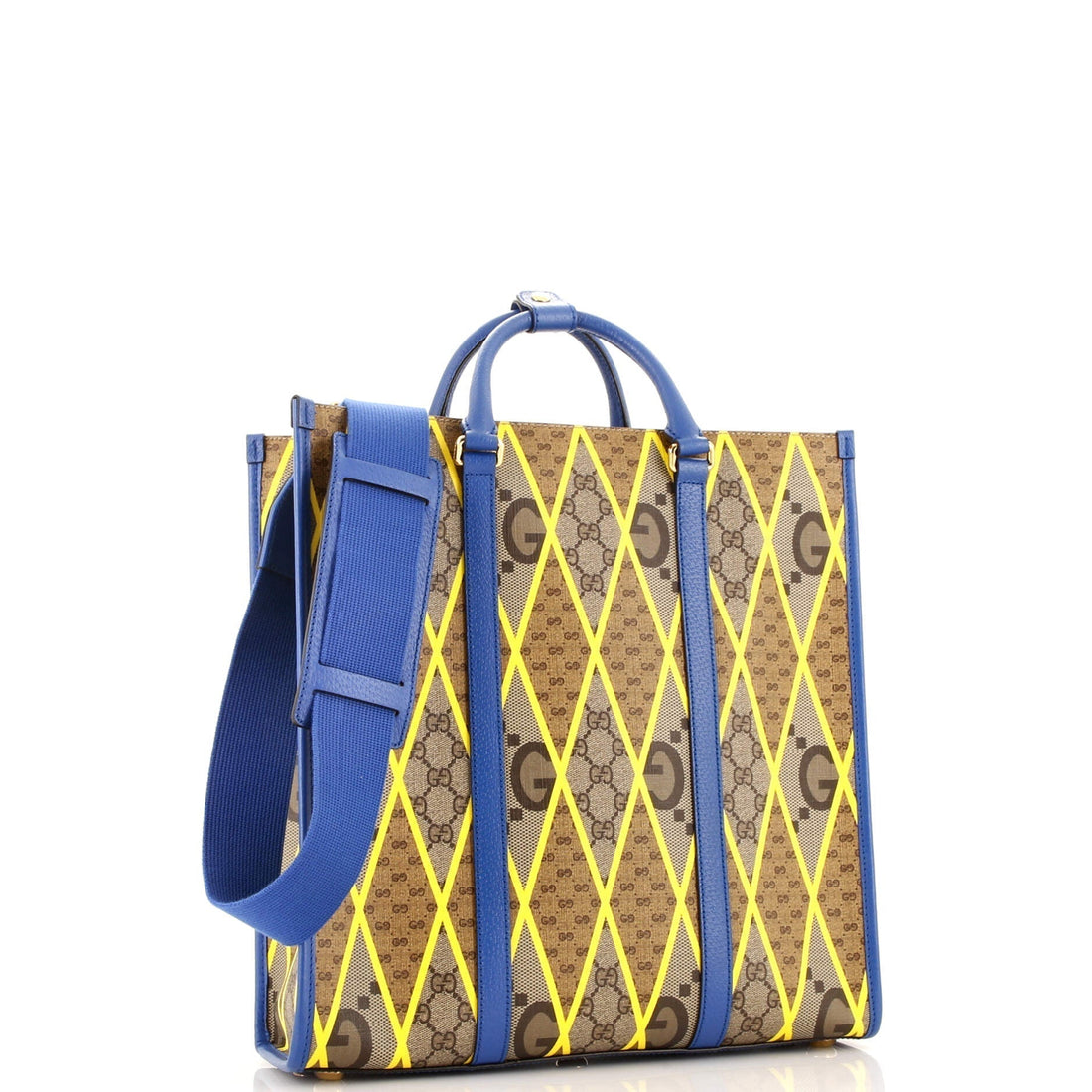 Convertible Open Tote Rhombus GG Coated Canvas with Leather Medium