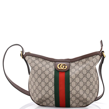 Ophidia Half Moon Hobo GG Coated Canvas Small