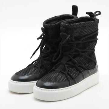 Christian Dior Mesh x Leather Boots 37  Black x White