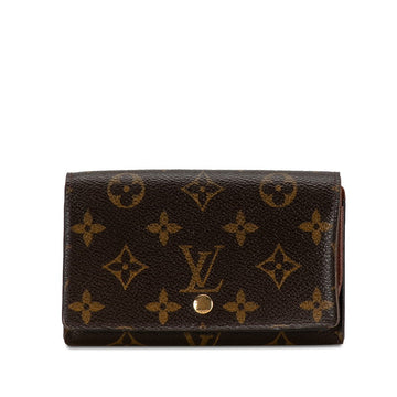 Louis Vuitton Monogram Portemone Vie Tresor Double Fold Wallet M61730 Brown PVC Leather  Louis Vuitton