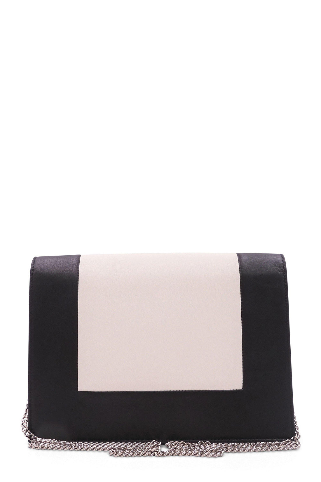 Frame Evening Clutch On Chain Black White